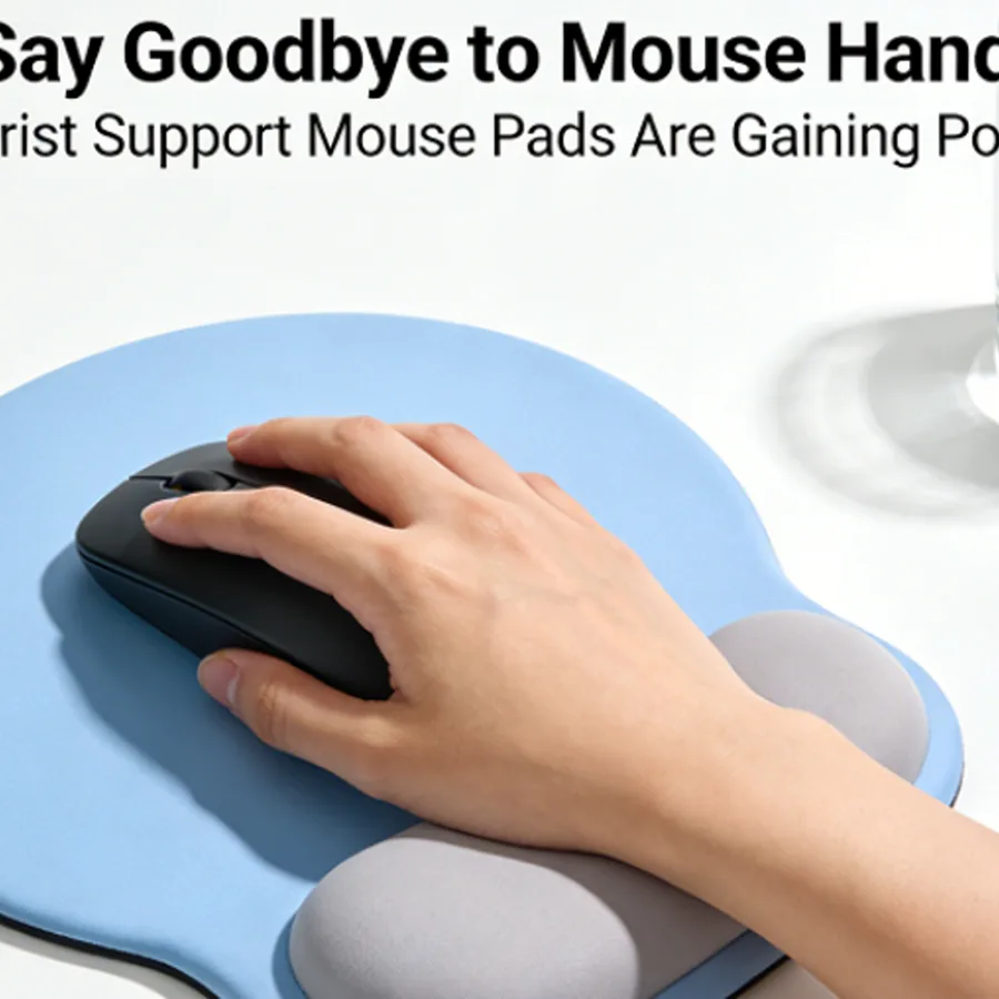 KLH-3061F Foam Wrist rest Mouse Pad with SBR Base & Welded Edge 203*254*20mm| Ergonomic Comfort & Lightweight Design