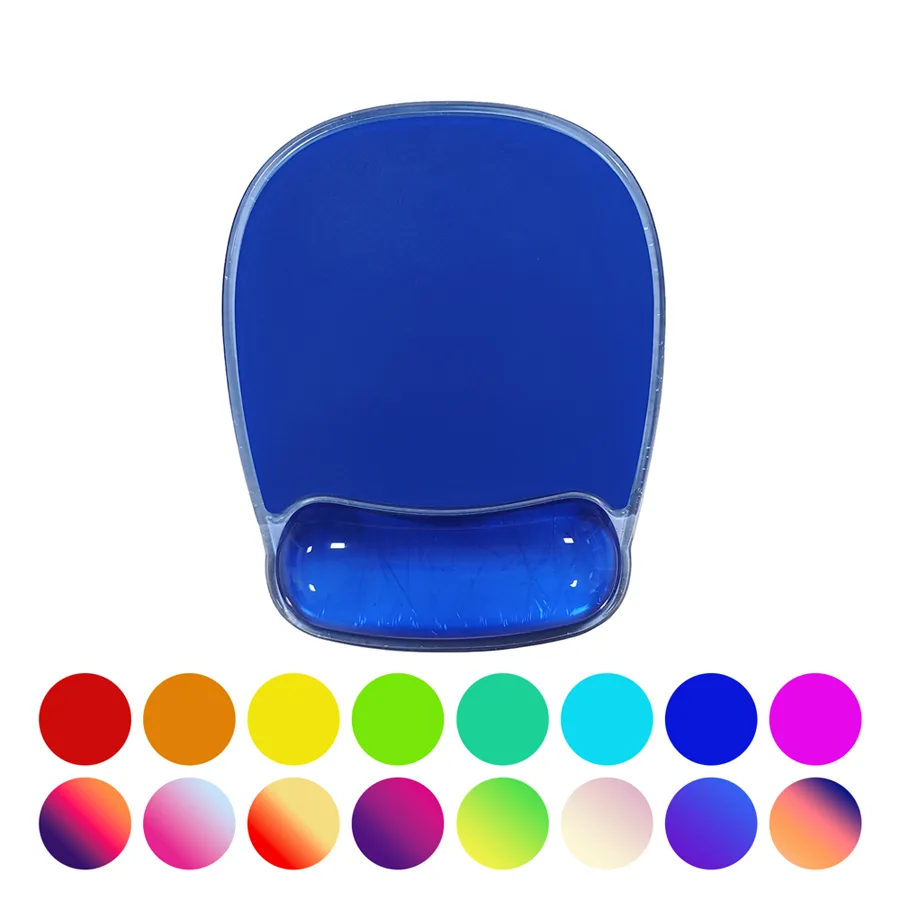 Ergonomic Crystal Gel Mouse Pad with Wrist Support Blue Color