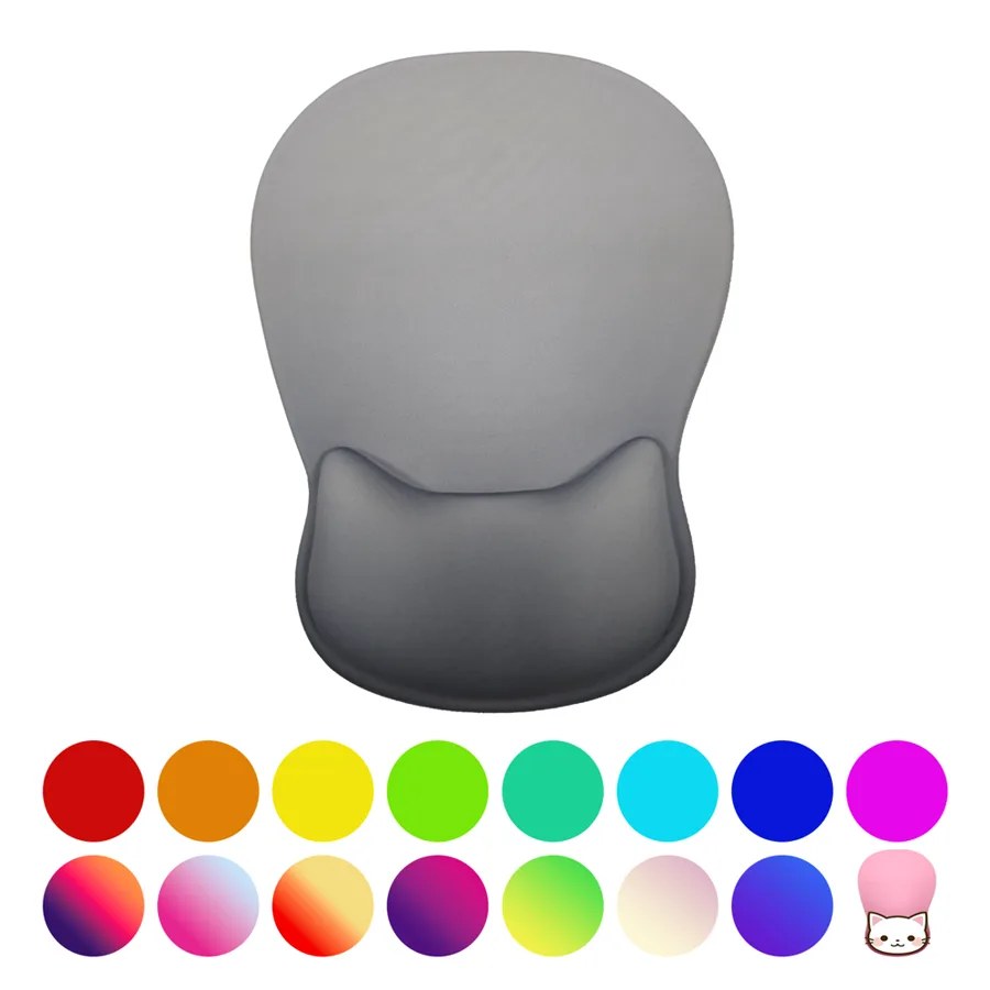 KLH-3198 Ergonomic Mouse Pad with Gel Wrist Rest Support Middle Concave Design, Relieve Wrist Pain Mousepad, Non-Slip B