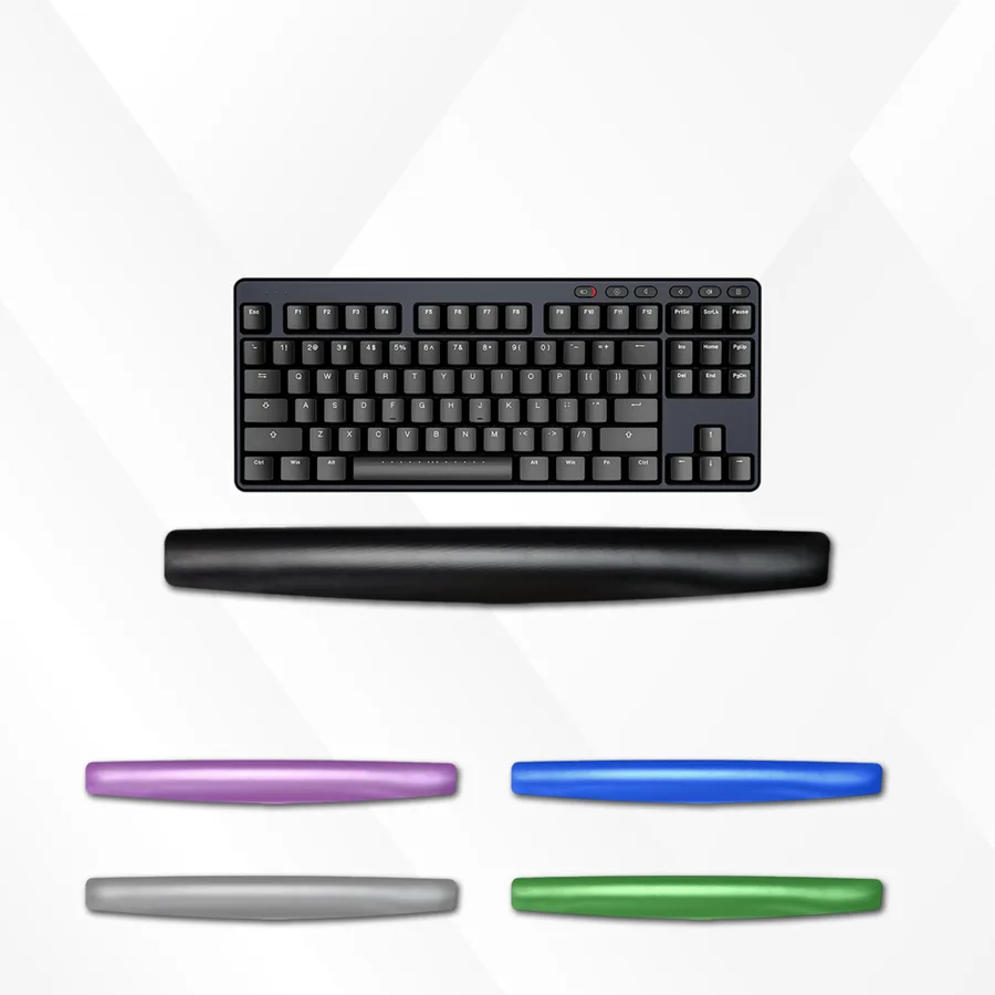KLJ-5046L Soft Skin Leather Gel Keyboard Wrist Rest | Ergonomic Support with Anti-Slip PU Base 495x55x20mm for Office &